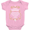 i am a gemini Baby Onesie