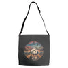 right here waiting Adjustable Strap Totes