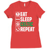 eat sleep celtic Ladies Fitted T-Shirt