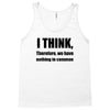 i think funny t shirt humor geek humor smart tee Tank Top
