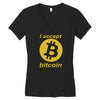 bitcoin Women's V-Neck T-Shirt