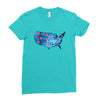 4th of July Ladies Fitted T-Shirt