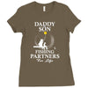 Daddy And Son Fishing Partners For Life Ladies Fitted T-Shirt