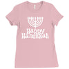 happy hanukkah Ladies Fitted T-Shirt