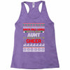 santa only comes once a year aunt is always here to cheer Racerback Tank