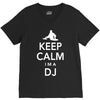 keep calm i'm a dj   mens funny V-Neck Tee