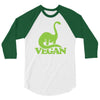 vegan dinosaur best trending 3/4 Sleeve Shirt