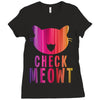 CHECK MEOWT CAT Ladies Fitted T-Shirt