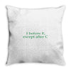 i before e Throw Pillow