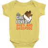 This Girl Loves Shetland Sheepdog Baby Onesie