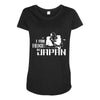 i'm huge in japan   funny humor big godzilla tokyo japanese tourist te Maternity Scoop Neck T-shirt