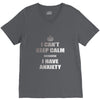 i can't keep calm because i have anxiety V-Neck Tee