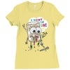 leaf cartoon Ladies Fitted T-Shirt