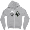 ice and fire Zipper Hoodie