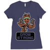 groot grow strong galaxy gym fitness mashup Ladies Fitted T-Shirt