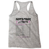 September Girl Facts Virgo Racerback Tank