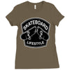 skateboard Ladies Fitted T-Shirt