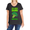 Eat Your Damn Broccoli Ladies Curvy T-Shirt
