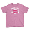 this girl loves drag racing Youth Tee