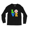 love baseball neon rhinestuds Long Sleeve Shirts