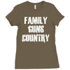 family, guns, country Ladies Fitted T-Shirt