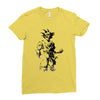 saiyan sun Ladies Fitted T-Shirt