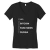 30 Seconds To Mars Topics Women's V-Neck T-Shirt