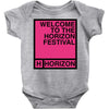 welcome to the horizon festival Baby Bodysuit