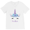 birthday unicorn family series brother V-Neck Tee