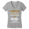 CancerHated By Many Wanted By Plenty Disliked By Some Confronted By No Women's V-Neck T-Shirt