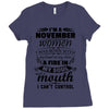 I Am A November Women Ladies Fitted T-Shirt