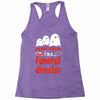 can't scare me halloween funeral direct Racerback Tank