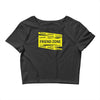danger danger friend zone funny slogan Crop Top