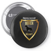 protected by boxer security Pin-back button