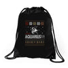 santa aquarius christmas ugly t shirts Drawstring Bags