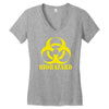 biohazard emo gamer cool rock music Women's V-Neck T-Shirt