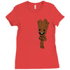 hidden groot [converted] Ladies Fitted T-Shirt
