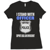 i stand with officer Ladies Fitted T-Shirt