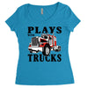 plays with trucks family matching Women's Triblend Scoop T-shirt