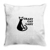 crazy cat lady Throw Pillow