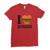 i love burger Ladies Fitted T-Shirt
