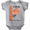 wear peach for  my [you can write any name] Baby Bodysuit