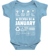Born In January Baby Onesie