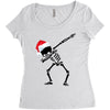 skeleton dabbing christmas Women's Triblend Scoop T-shirt