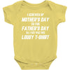 I Screwed Mothers Day So Fathers Day Lousy Tshirt Baby Bodysuit