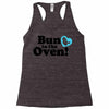 Bun in the Oven with Heart Baby Boy Racerback Tank