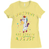 Unicorns are born in August Ladies Fitted T-Shirt