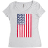 t-rex vintage american flag Women's Triblend Scoop T-shirt