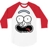 pickle rick face 3/4 Sleeve Shirt