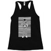 banksy prisoner barcode Racerback Tank